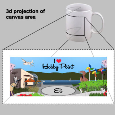 Eli I ❤️ Hobby Point Personalised Mug Black Thumbnail